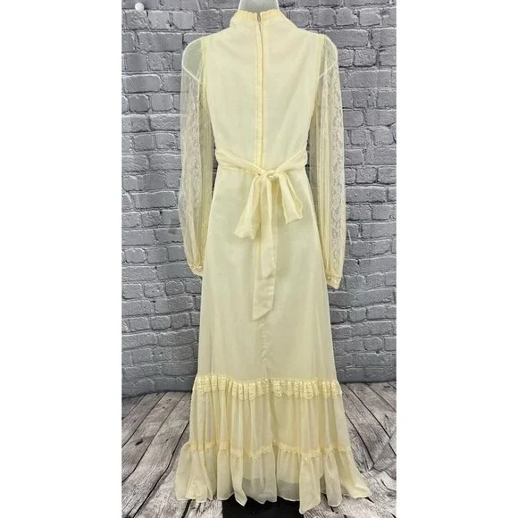 GUNNE SAX Prairie Wedding Dress Cottagecore Lace Romantic Bridal 7 - Picture 10 of 16